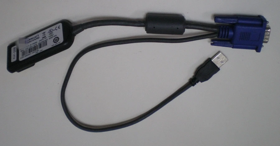 Оригинальный 336047-B21 AF623A AF628A VGA к USB RJ45 KVM ITFC ADPTR 1PK б/у 95% выглядит новым | Мобильные