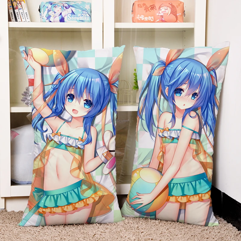 

40*70CM NEW Anime Swimwear DATE A LIVE Himekawa Yoshino pattern Pillow with Pillow core Toys Gift