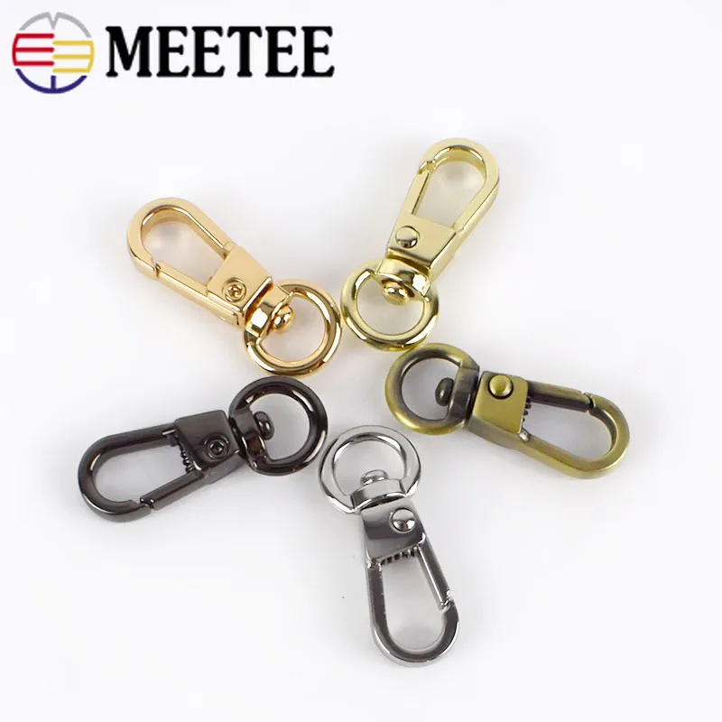 Meetee 10/20 шт 8*31 мм металлический брелок пряжки сумка аппаратные аксессуары зажим