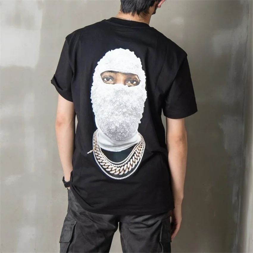 

IH NOM UH NIT T-shirt Men Women 1:1 High Quality Fashion Casual Masked Pearl Man Logo Print IH NOM UH NIT Paris Tee Tops