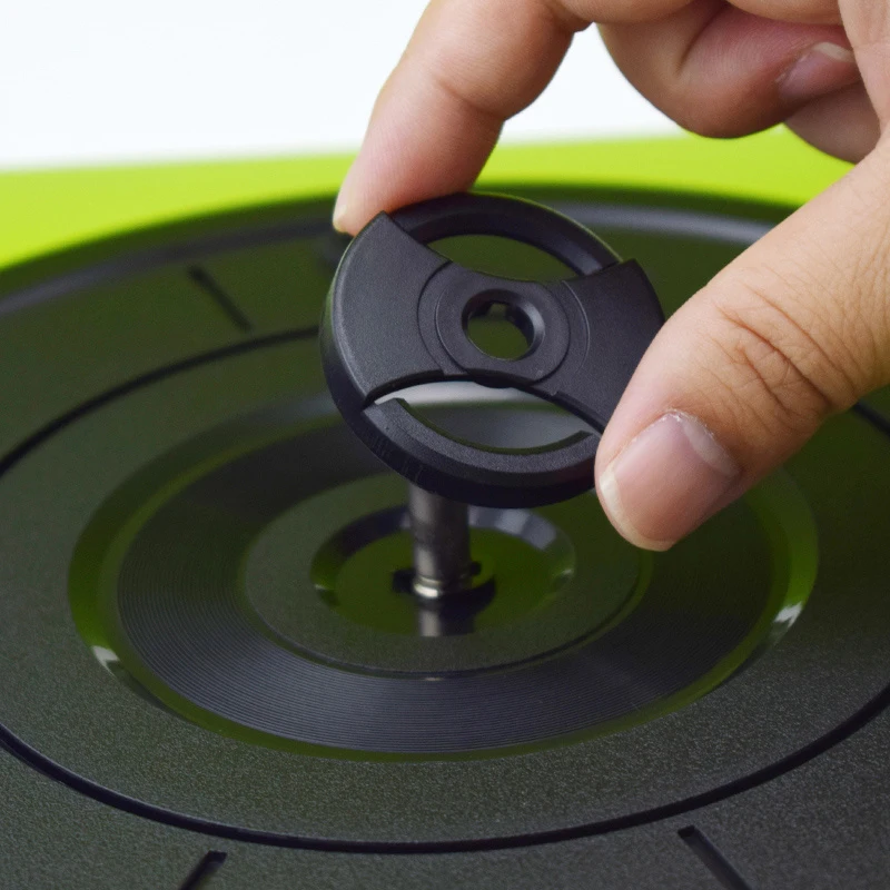 

1pc Black Rubber Record Adapter 38mm 7 "45 Rpm Audio Technology Drop Shipping Record Adapter Plastic