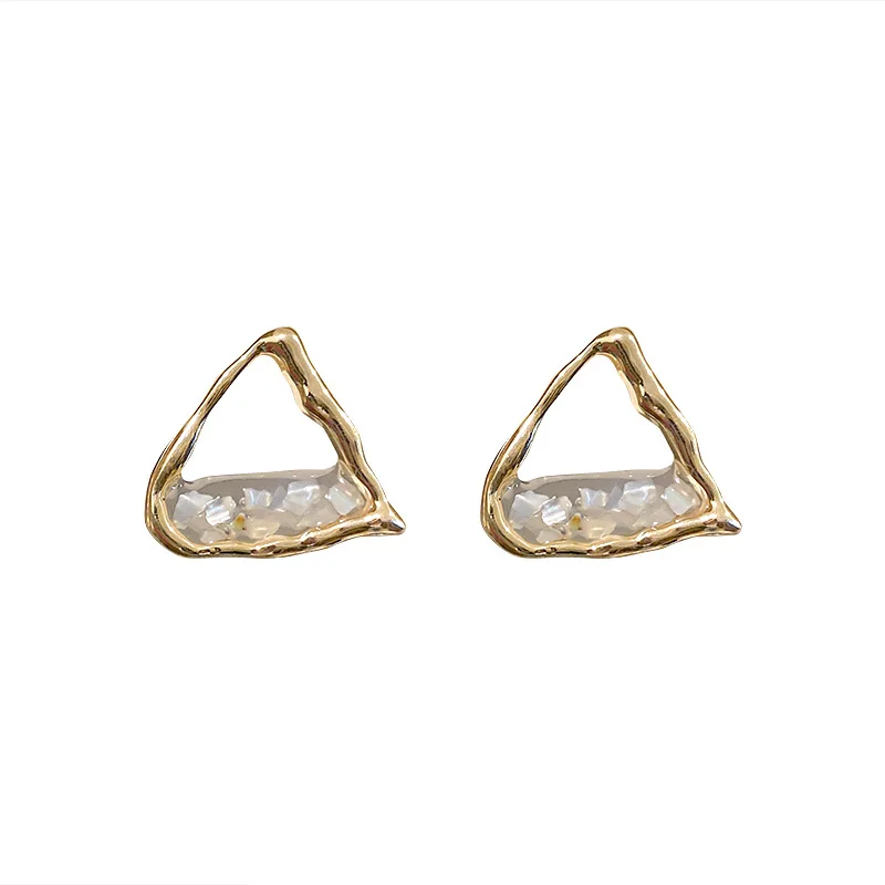 

2021 New Arrival Summer Ladies Earrings Fashion Creative Geometric Triangle Small Stud Earrings For Women Korean Jewelry Gifts