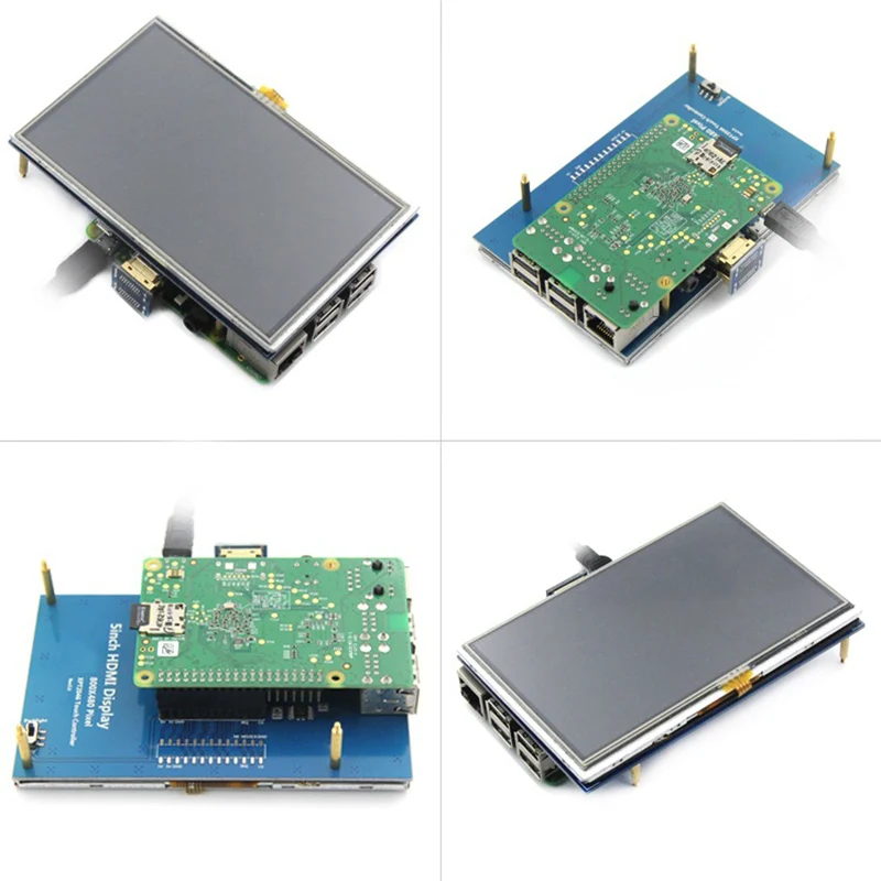 5 дюймов 800x480 HD с технологией TFT ЖКД сенсорной панелью для Raspberry Pi 3 Model B/2 модели B/A +