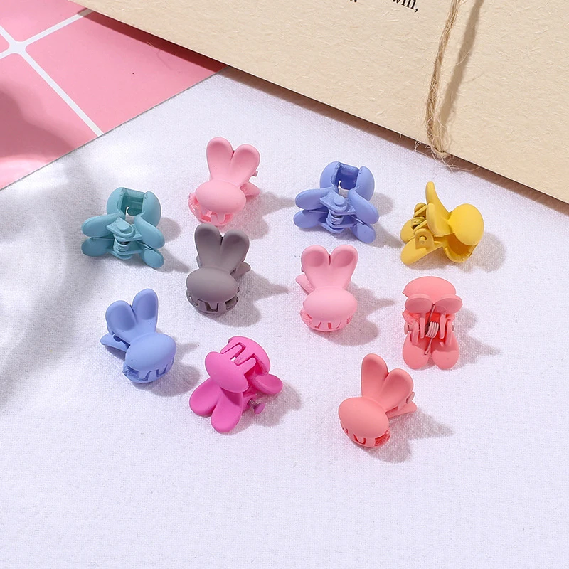 

10Pcs Small Baby Girls Mini Hairpin Mix Color Hair Claw Clips Plastic Hairpins DIY Hair Styling Barrettes Hair Accessories