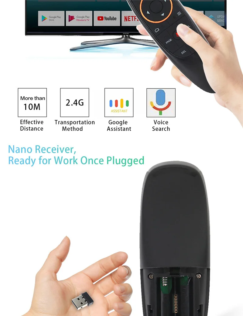 Беспроводная игровая клавиатура REDAMIGO 2,4 ГГц, гироскоп, Игровая Клавиатура Fly Air mouse, пульт дистанционного управления для ТВ-бокса, ПК, Andriod RCLG10S