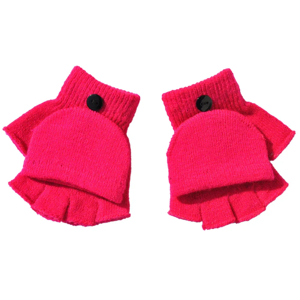 В 2019 году Новые осенне-зимние перчатки без пальцев для мальчиков и девочек