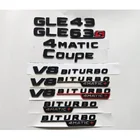 Глянцевые черные буквы для Mercedes Benz W166 C292 GLE43 GLE43s GLE53 GLE63 GLE63s AMG, эмблема V8 BITURBO 4matic 4matic + эмблемы