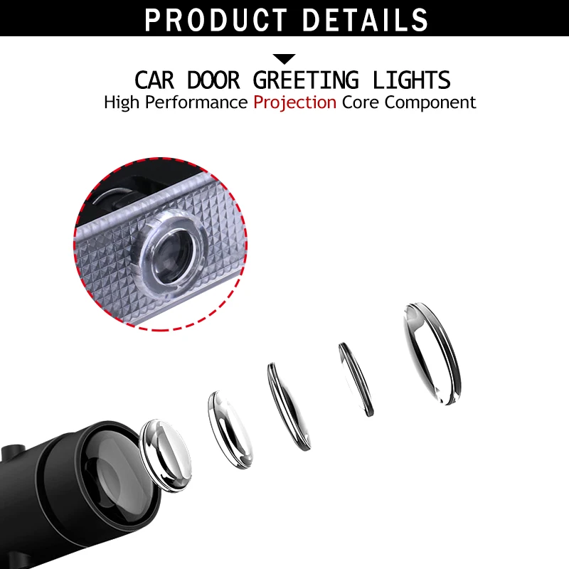 Автомобильный светодиодный светильник с Логотипом Двери приветственный для BMW