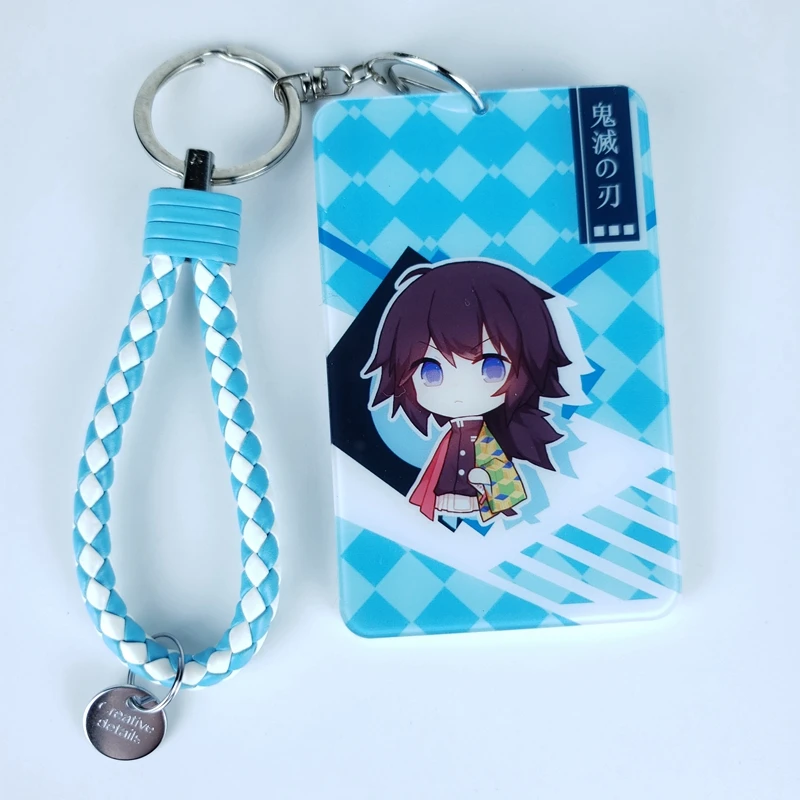 

Japan Demon Slayer Anime Acrylic Card Holder Pendant Card Keychain Case Kamado Nezuko Kamado Tanjirou Zenitsu Tomioka Giyuu