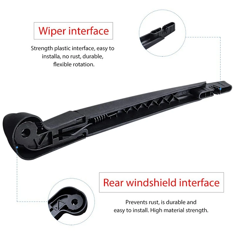 

2 Set Car Accessories: 1 Set Rear Wiper Arm Blade Assembly & 1 Pcs Rear Door Glass Seal Strip