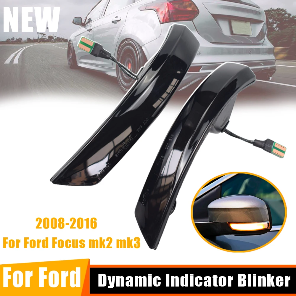 

2pcs Rearview Mirror Dynamic Blinker Turn Signal LED Light For Ford Focus 3 MK3 / MK3.5 2011-2018 Hatchback EU version