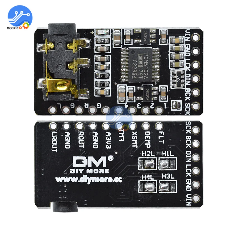 Плата декодера PCM5102, GY-PCM5102, модуль плеера IPS, интерфейс, формат плеера, цифровая звуковая плата для Raspberry