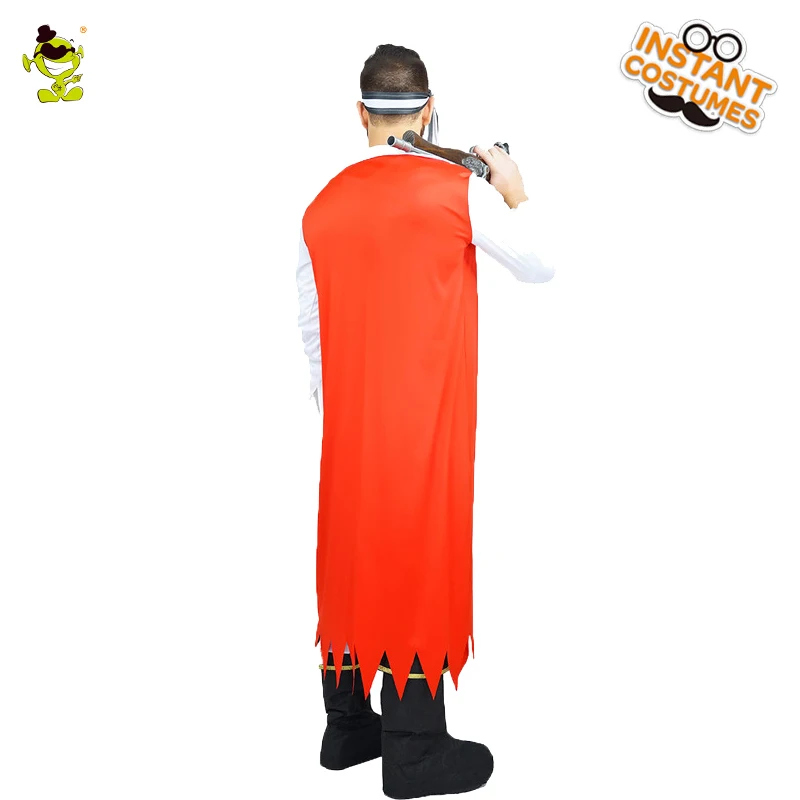 

New Style Adult Male Cool and Handsome Pirate Cosplay Costume Pirate Costume with Red Cloak Halloween Carnival Party Costum