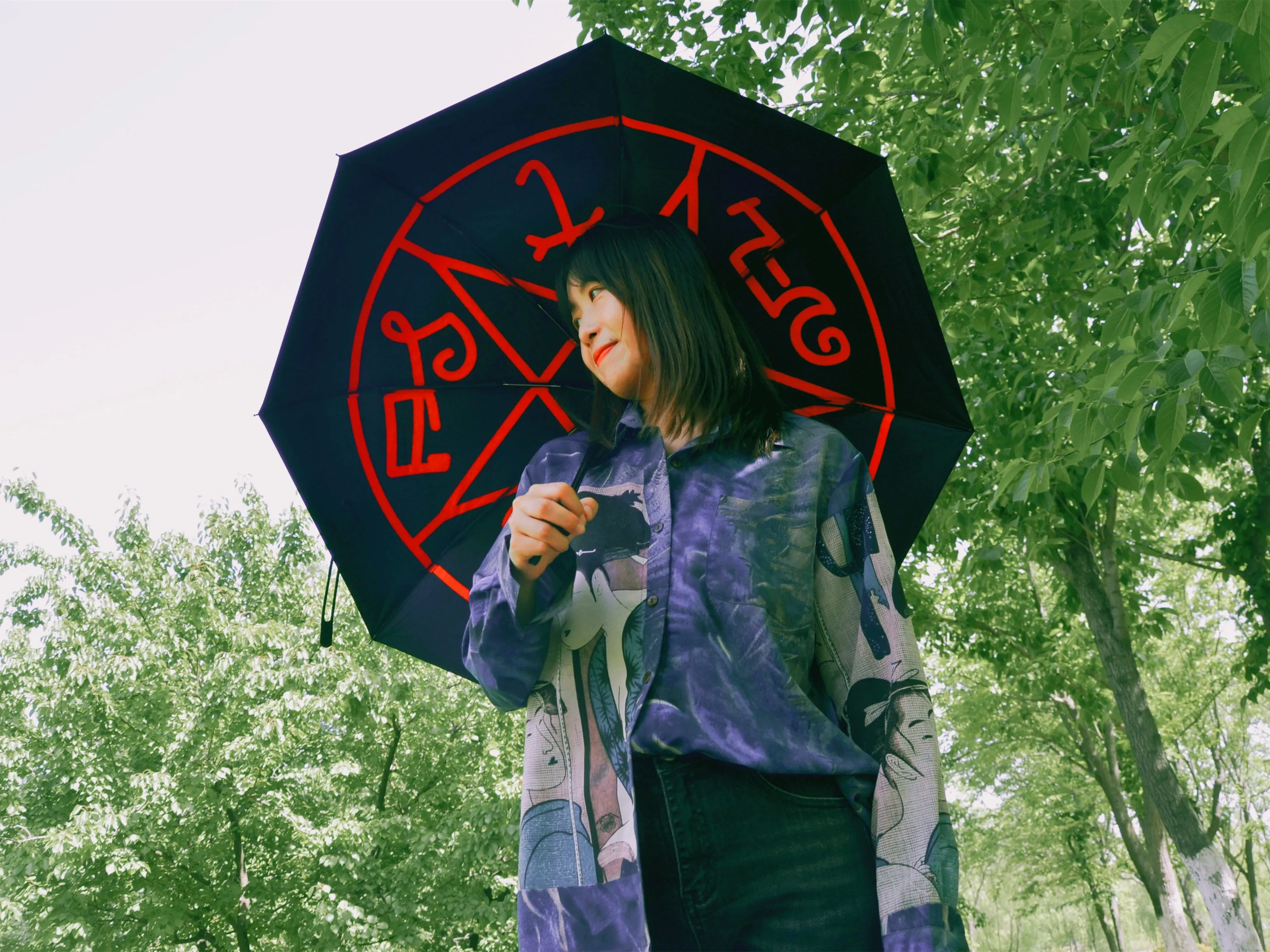 

Supernatural Winchester devel trap black coating sunny and rainy umbrella