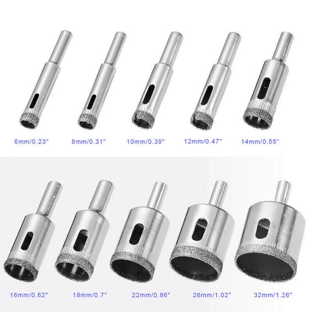 

11Pcs Drill Bit 6-32mm Diamond Hole Saw Set Ceramic Cutting Tools Nice