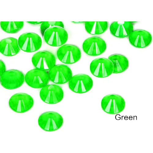 Green Высококачественные стразы, красочные неоновые стразы, фосфоресцирующие Электрические наклейки для ногтей, неоновые стразы s украшения для одежды F0192 - Цвет: Green