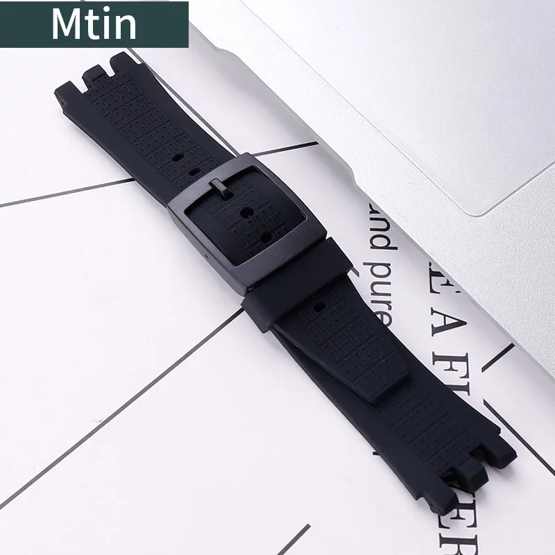 Silicone strap men's pin buckle For Swatch SVGK403 SVGK406SVGK409 mechanical watch rubber watch band accessories outdoor sports