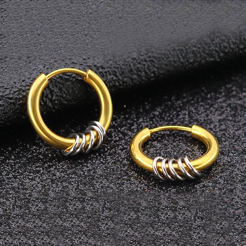 Серьги-гвоздики из нержавеющей стали для мужчин и женщин круглые украшения