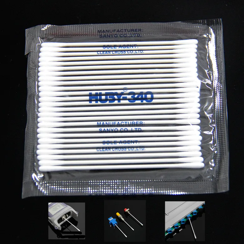 

25PCS/bag SANYO HU3Y-340 Fiber Optic cleaner Cotton swab 2.5MM fiber connector cleaner Sticks SC FC LC ST MU cleaning rod