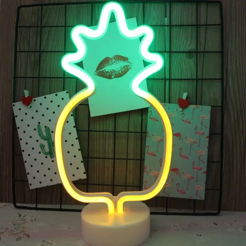

USB LED Neon Sign Light Holiday Flamingo Night Light Xmas Party Wedding Decoration Night Light Home Gift Unicorn Heart Neon Lamp