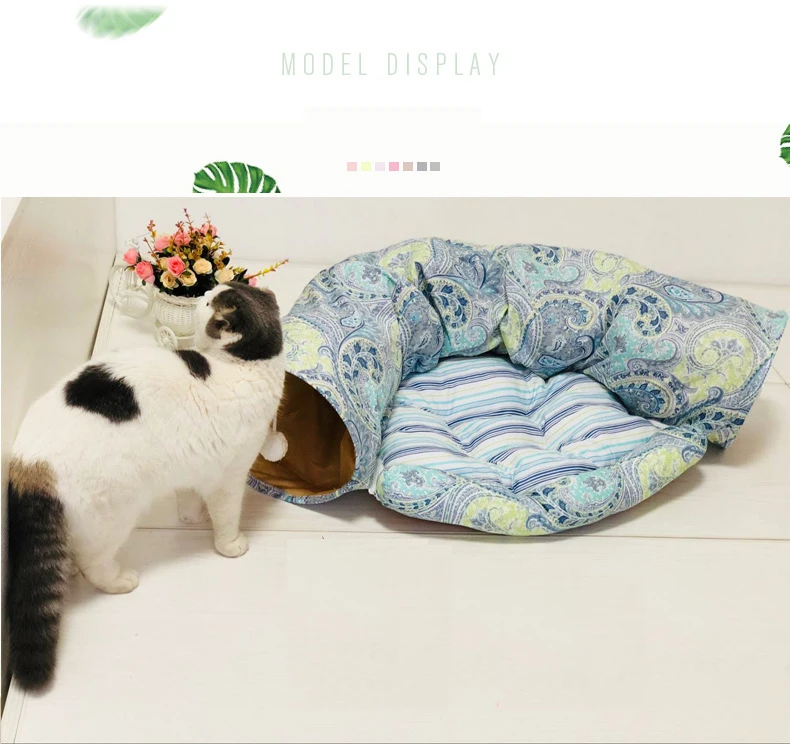 Игрушка для кошек двойного назначения и кровать для кошек складной туннель для кошек Ho использование для кошек маленькие собаки кошки товары для домашних животных лежак для собак кошачьи игрушки