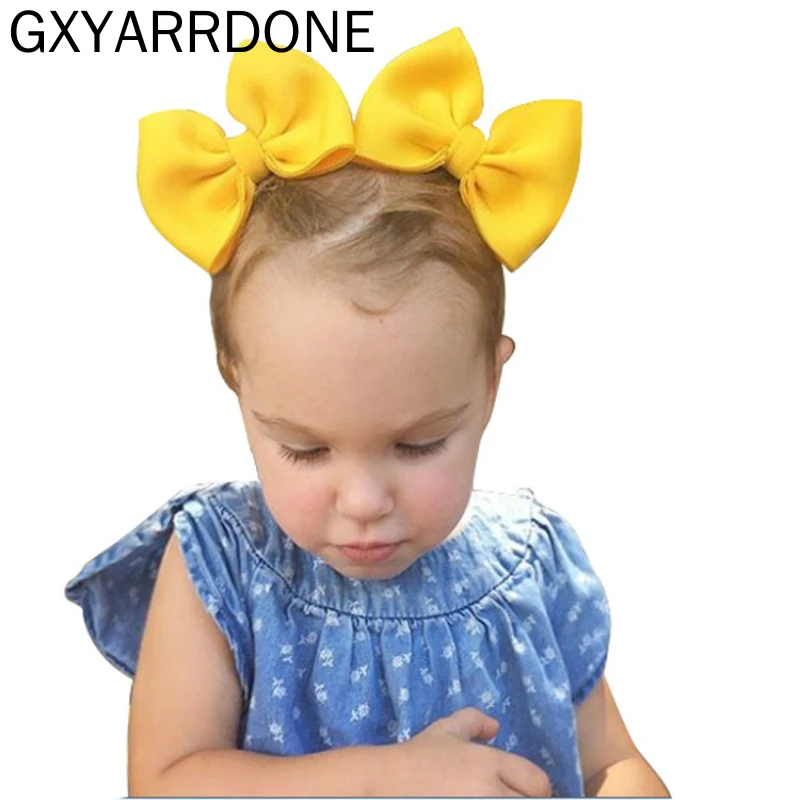 

Большой бант с клипсами аллигатора для маленьких девочек, аксессуары для волос, Детские хлопковые заколки, головные уборы, заколки для воло...