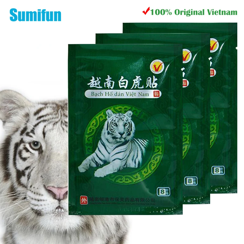 

24pcs White Tiger Balm Analgesic Patch Soothing Muscles Body Neck Rheumatoid Arthritis Pain Relief Chinese Medical Plasters C053
