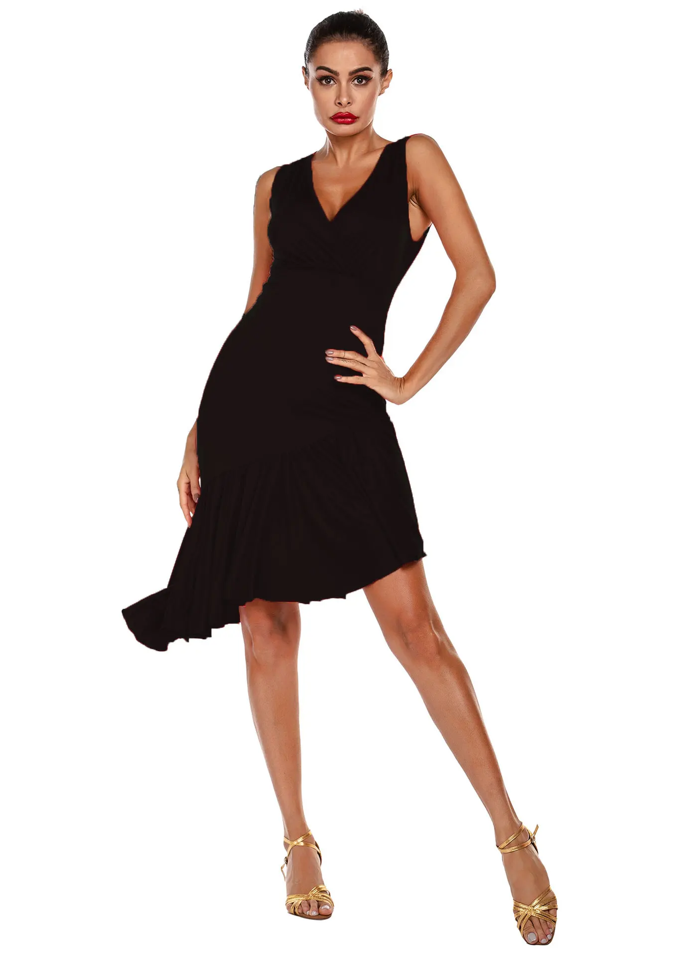 

2020 New Woman Red Latin Dance Dress Adult Ballroom Dance Big Swing Skirt High Quality Dance Samba Skirt Waltz Morden Costumes