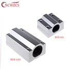 Линейного движения шариковых подшипников блочная втулка SCS8UU SCS10UU SCS12LUU SCS16LUU SCS20LUU Линейный вал CNC 3D Запчасти для принтера