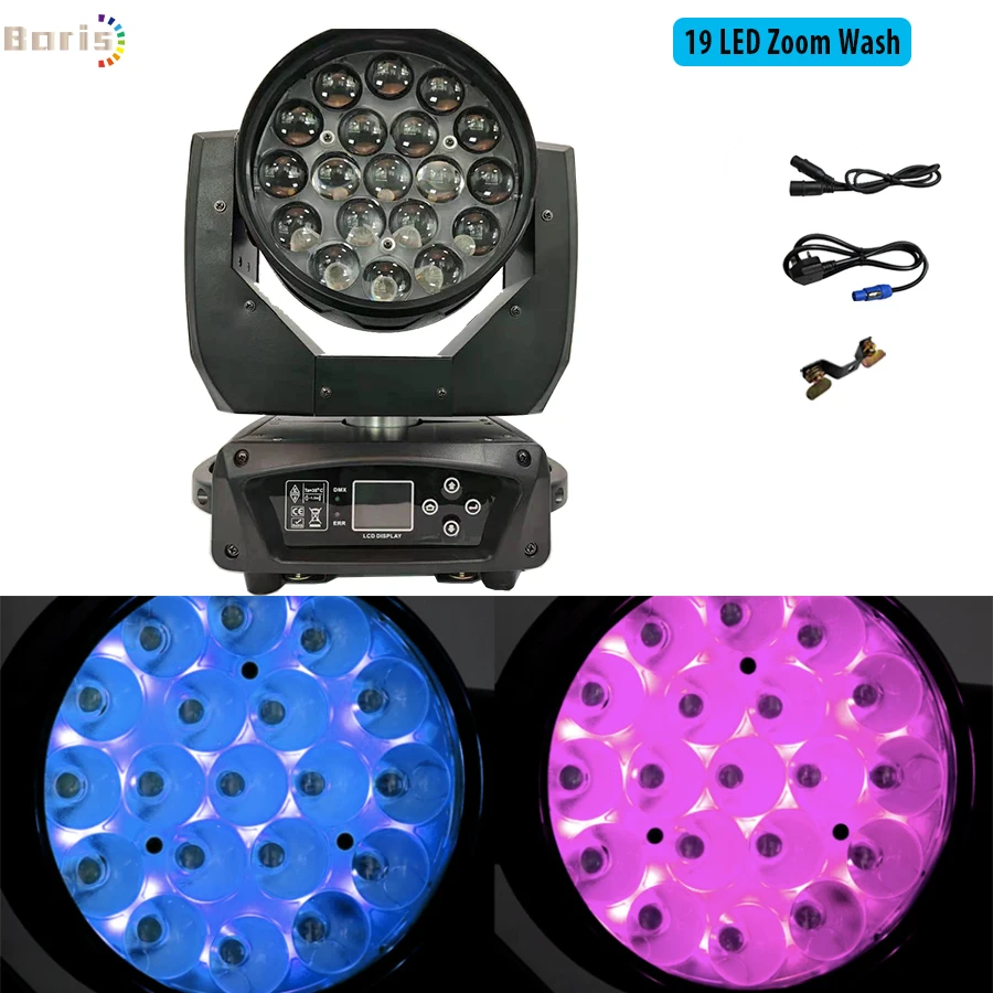 Dmx512 19X15W светодиодный Wash Zoom Rgbw Moving головной светильник сценический Точечный для Dj