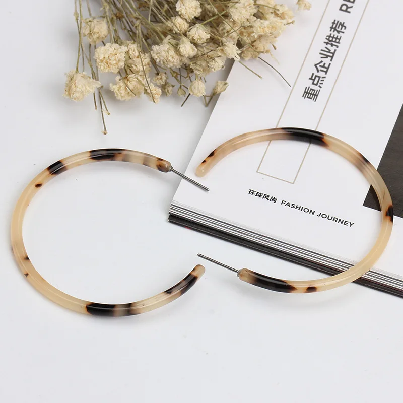 Женские акриловые серьги большой круг обруч Модные Акриловые Серьги C женские Oreja