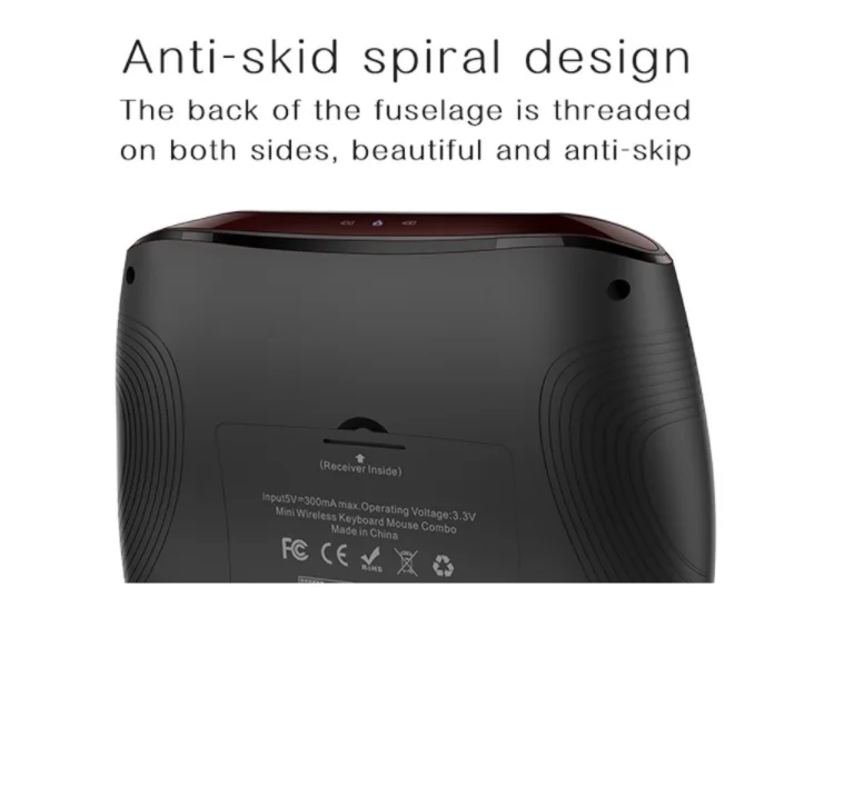 

Mini D08 English Version 2.4GHz Wireless QWERTY Keyboard Remote Control