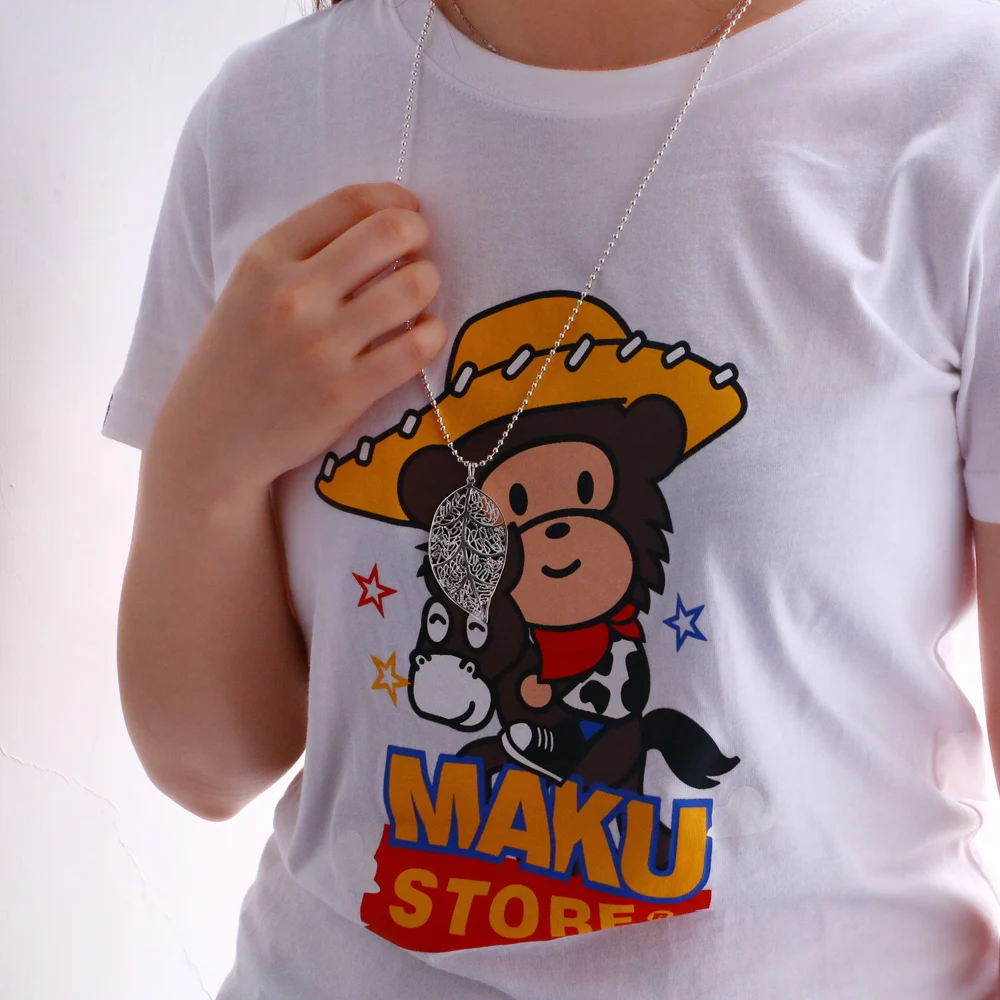 New Arrival Gorgeous Women's 925 Sterling Silver Necklace Maple Leaf Pendant Design Solid Bead Chain 46-86CM Length | Украшения и