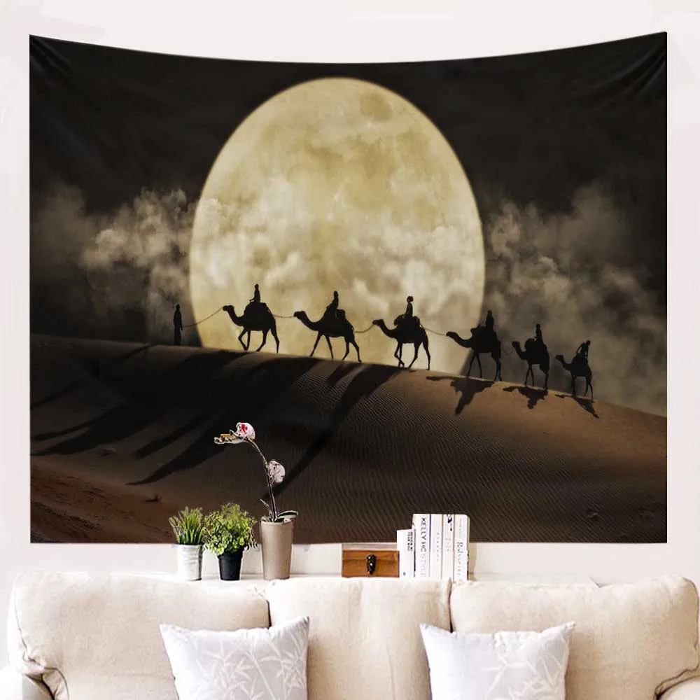 Ночная горная Луна МАНДАЛА ГОБЕЛЕН настенный хиппи бохо Декор Psychedelic гобелены