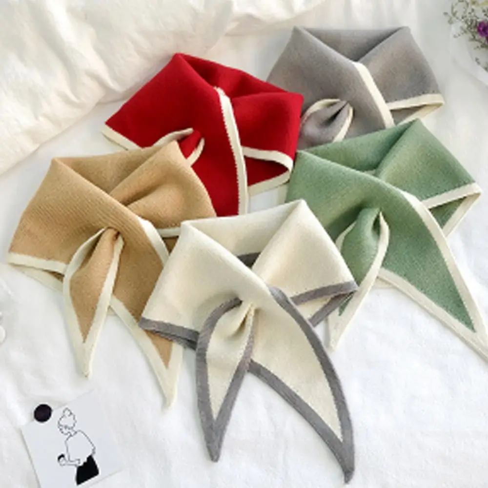 

Корейские Женские ветрозащитные осенне-зимние шарфы для шеи вязаный шерстяной шарф теплый плотный