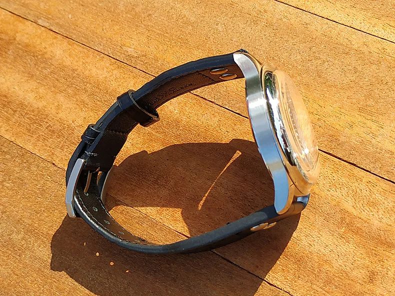 44 мм без логотипа черный циферблат 17 драгоценностей азиатские 6498 механические