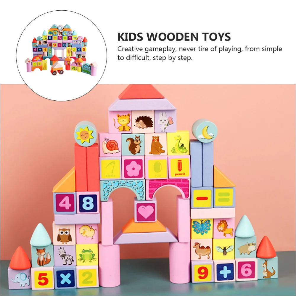 

1Set Color Shape Cognition Game Funny Building Block Early Learning for Kids