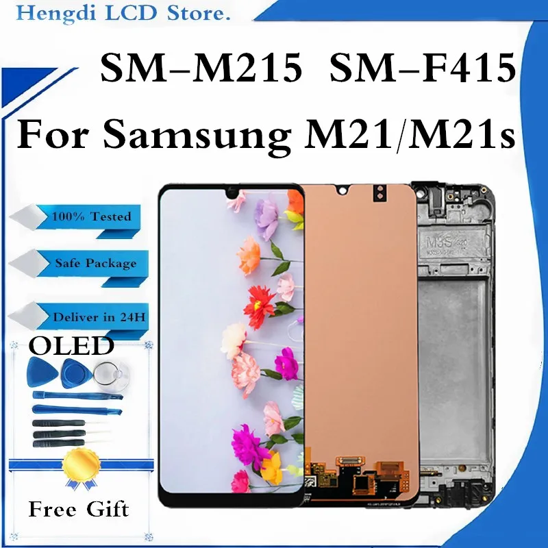 

Для M21s SM-F415F LCD для Samsung Galaxy M21 SM-M215F/DS LCDs дисплей Сенсорная панель экран дигитайзер в сборе Замена