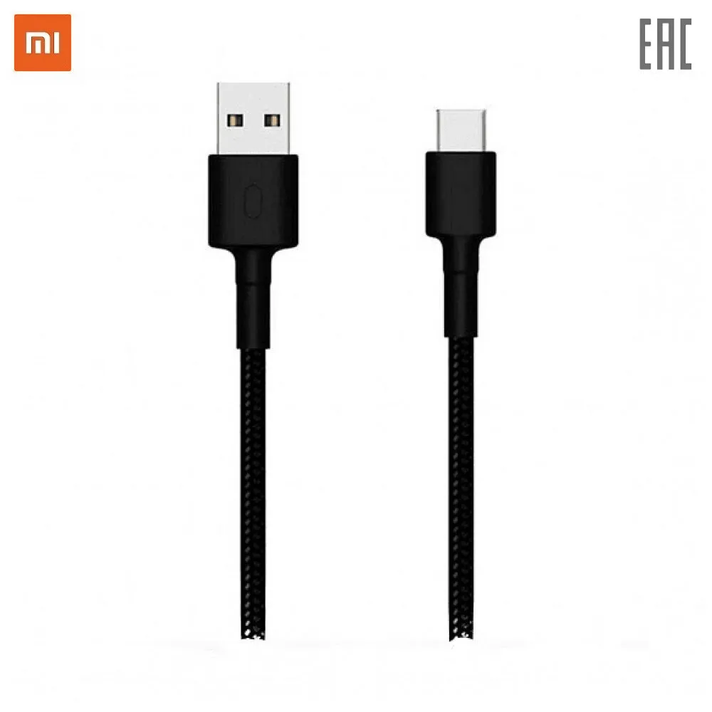 Кабель Xiaomi Mi Braided USB Type C Cable 100cm (Black)|Кабели для мобильных телефонов| |