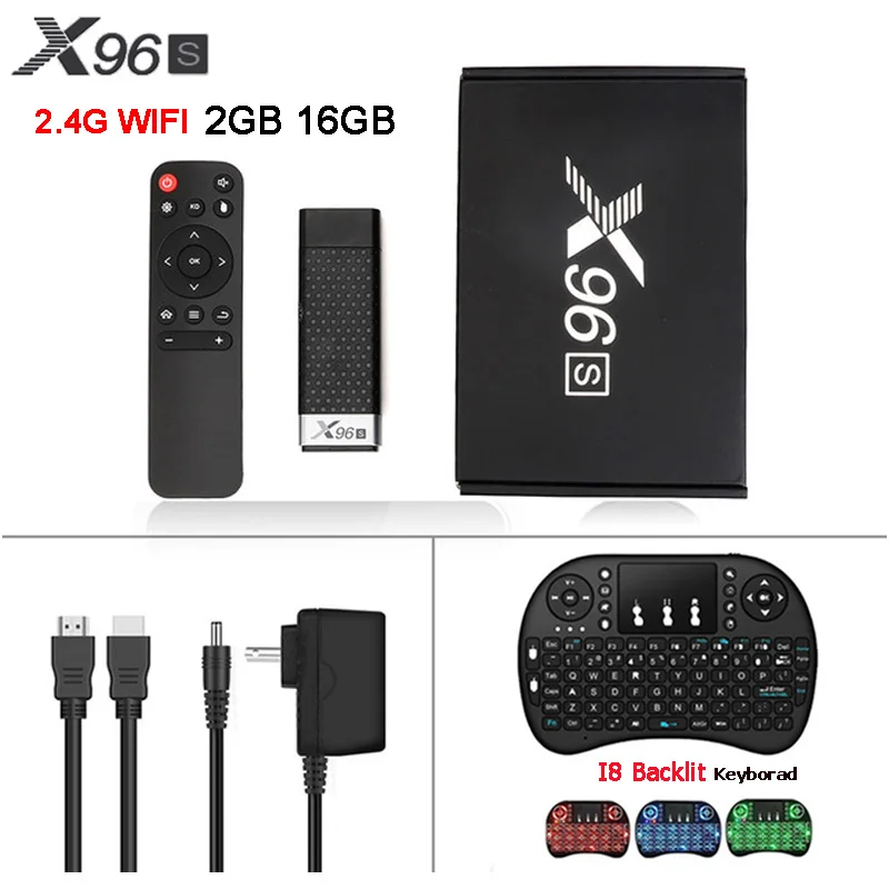 ACEPC Android 8,1 ТВ приставка X96S Amlogic S905Y2 DDR4 4 ГБ 32 ГБ Мини ПК ТВ-карта 2,4G и 5G WiFi Bluetooth 4,2 ТВ-ключ медиаплеер - Цвет: 2GB 16GB i8 Backlit