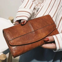 trifold wallet women long pu leather female clutch purse hasp female phone bag girl card holder elegant pouch purses card bag