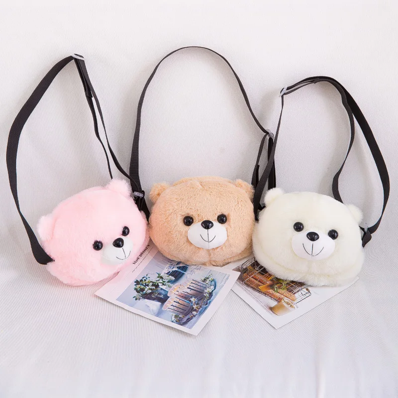 18 см мини мультяшный плюшевый мишка голова Макияж сумка Портмоне заполнение