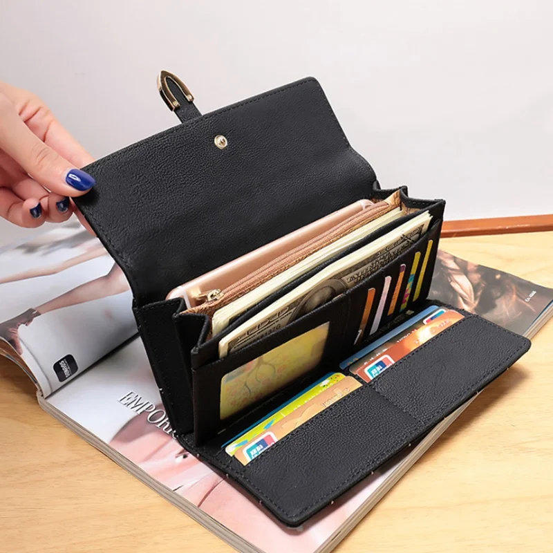 

Brand plaid women wallet fashion long style large capacity wallets coin pocket multifunction hasp purse female clutch