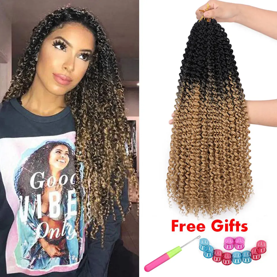 

AISI BEAUTY Passion Twist Hair Ombre Blonde Bohemian Water Wave Crochet Hair for Black Women Synthetic Braiding Hair Extension