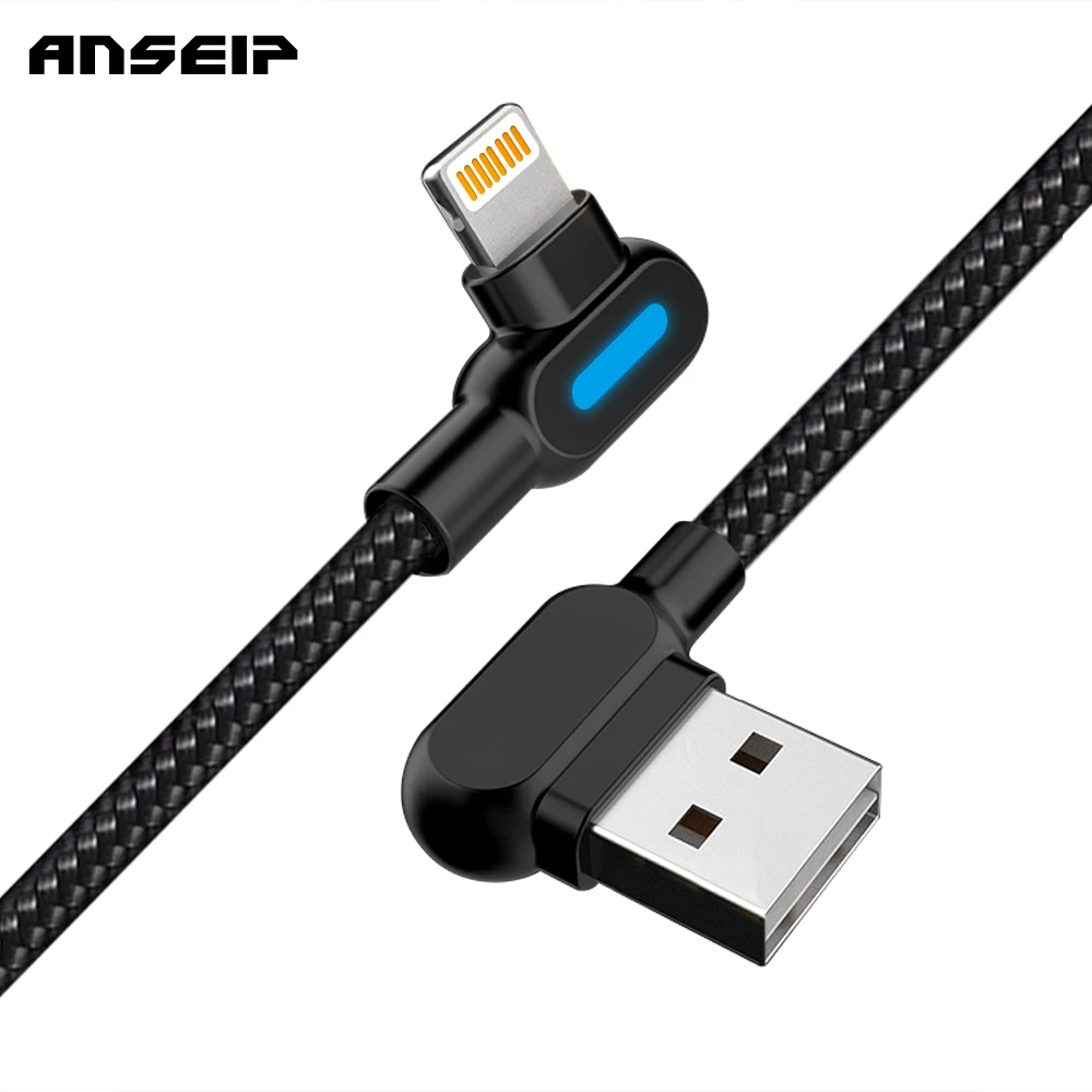 USB кабель ANSEIP для быстрой зарядки 3 м 2 4 А со светодиодной подсветкой|Кабели