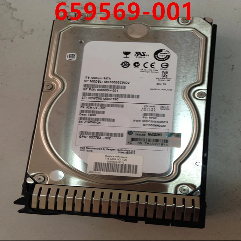 

Original New HDD For HP G8 G9 1TB 3.5" SATA 6 Gb/s 64MB 7200RPM For Internal HDD For Server HDD For 659337-B21 659569-001