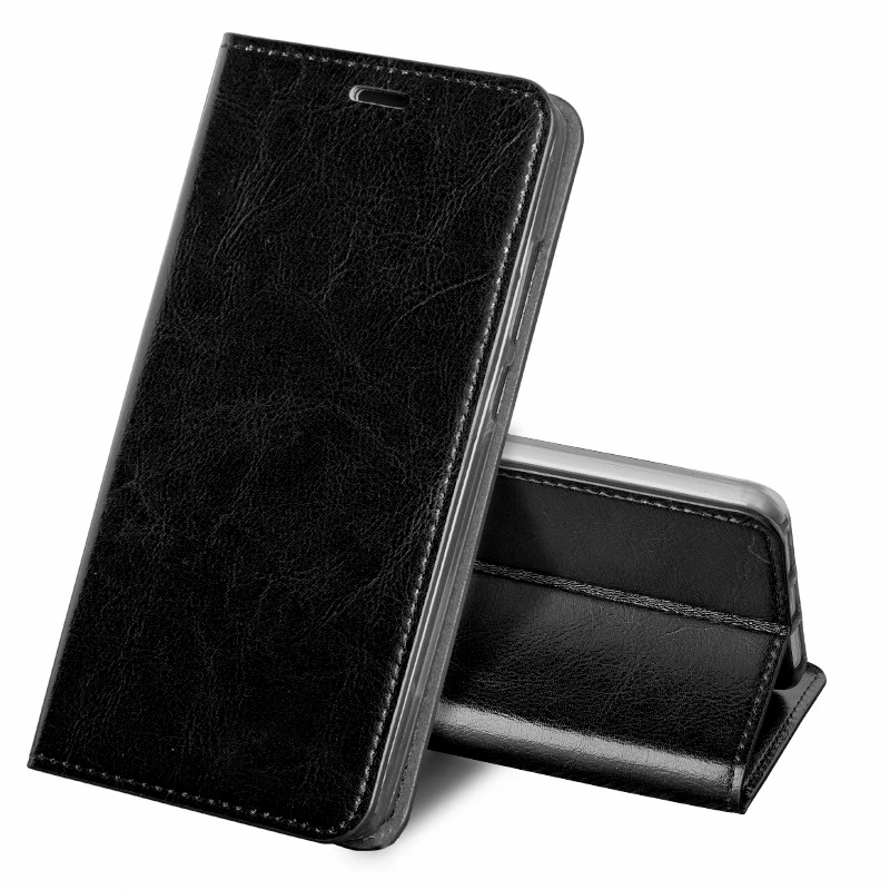 Магнитный кожаный чехол для BlackBerry Key2 two Keyone Priv DTEK50 DTEK60 кошелек Флип для Leap Z20 Z10 Z3 Q5 чехол-подставка Etui - Цвет: BLACK