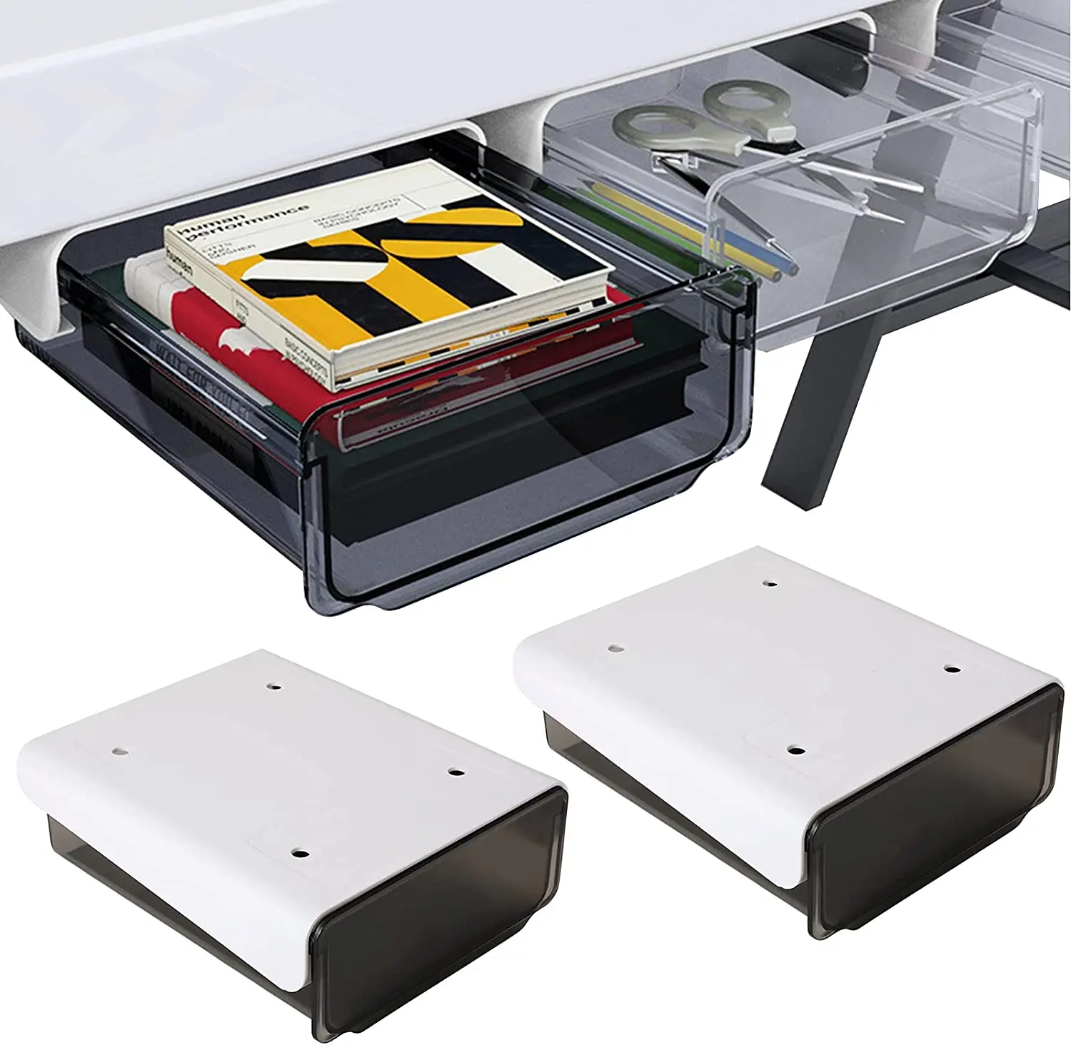 Самоклеящийся поднос для карандашей под столом ящик-органайзер Настольный ящик