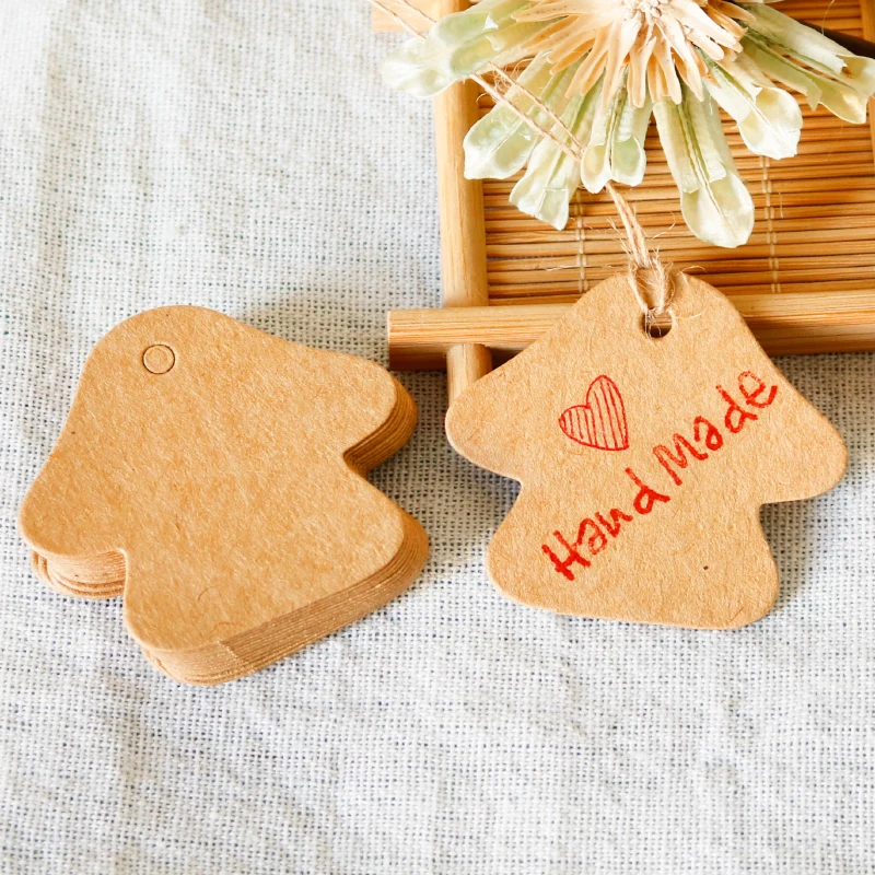 50 шт. пустой крафт-бумага ярлыки для подарков креативное платье ношения дома