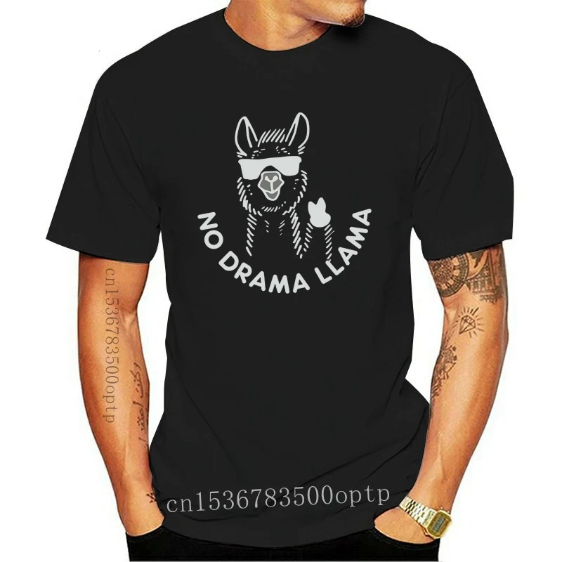 New 2021 No Deama Llama Funny Humour Hipster T Shirt Tshirt Mens Womens Gift